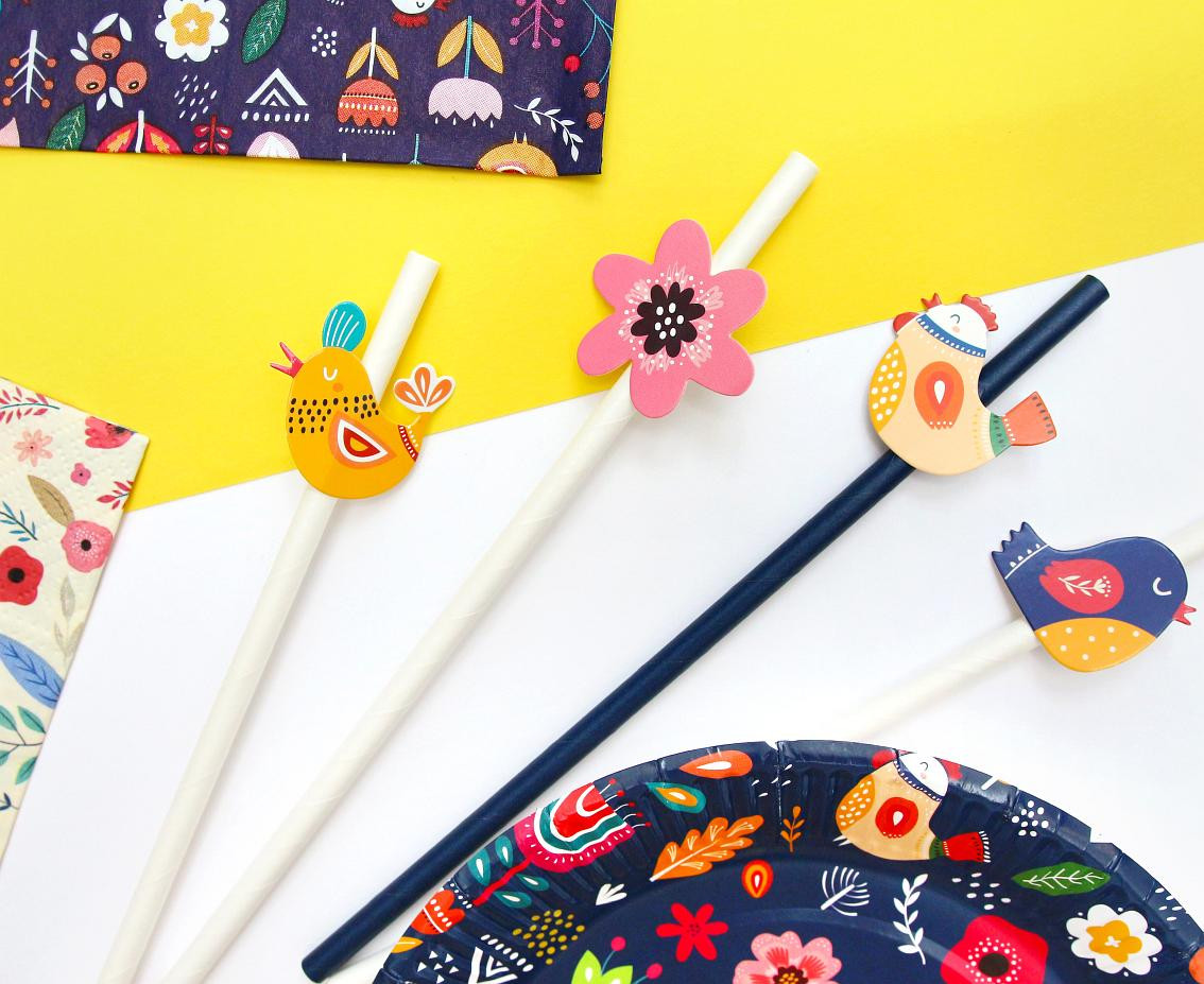 Paper straws Summer - Have Fun, 6 pcs EOL
